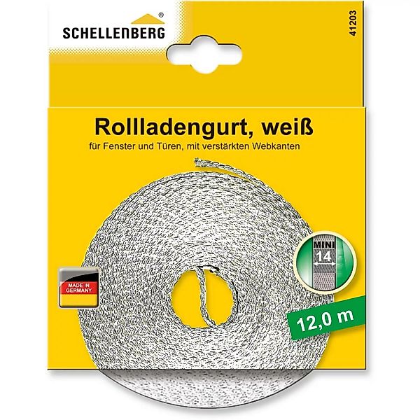 Schellenberg Rollladengurt Mini 14 mm 12 m Weiß günstig online kaufen