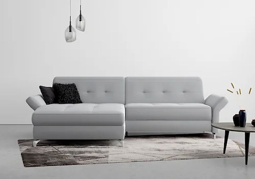 Home affaire Ecksofa »Maredo L-Form« Federkern, wahlweise auch mit Kopfteil günstig online kaufen