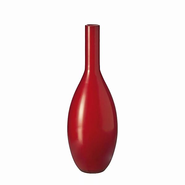 home24 Leonardo Vase Beauty Rot Glas 14x39x14 cm (BxHxT) Modern illuminants günstig online kaufen