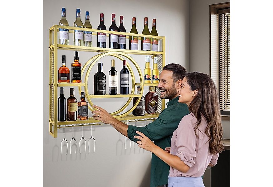 XERSEK Weinregal Wand Flaschenregal Metall Weinflaschenhalter Wine Rack Wei günstig online kaufen