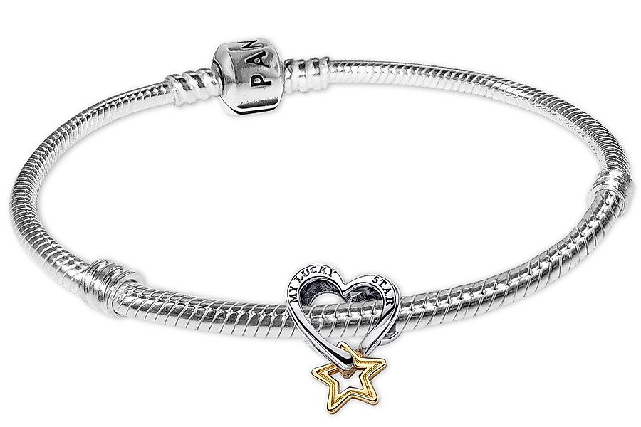 Pandora Charm-Armband Geschenkset Glücksstern und Herz günstig online kaufen