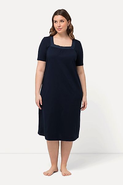 Ulla Popken Nachthemd Nachthemd Spitze Carree-Ausschnitt günstig online kaufen