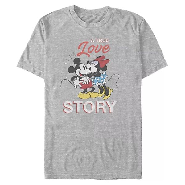 Disney - Micky Maus - Micky & Minnie True Love Story - Männer T-Shirt günstig online kaufen