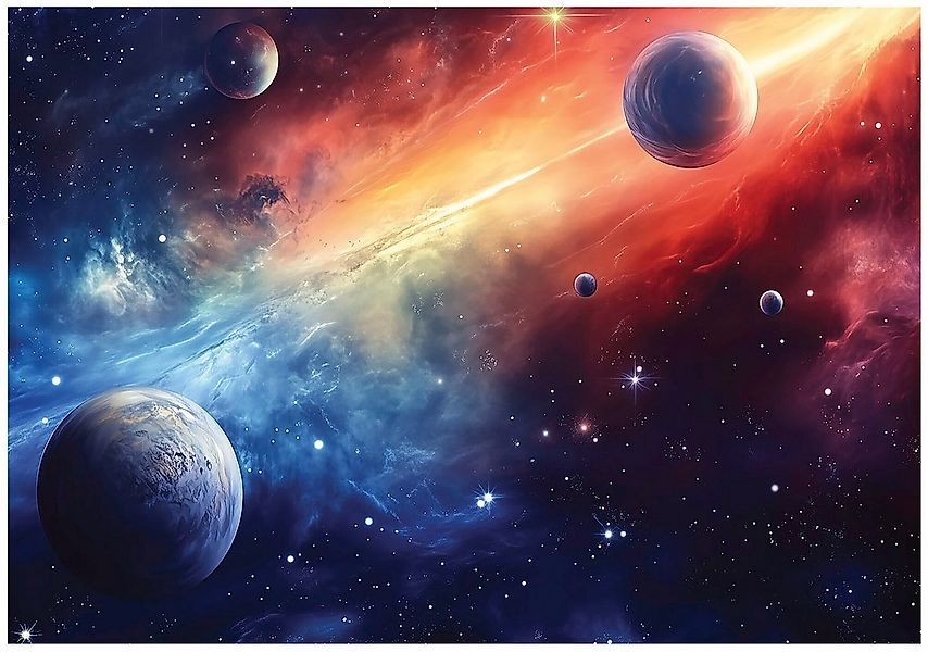 Wallarena Fototapete Kinderzimmer Weltraum Planeten Kinder Vlies Tapete Wan günstig online kaufen