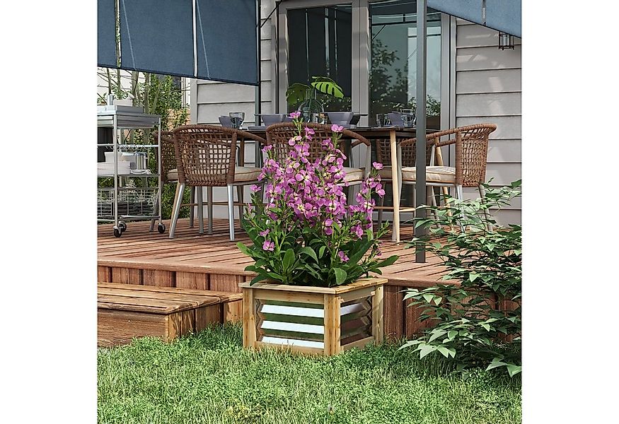Outsunny Hochbeet mit Holzrahmen (Blumenkasten, 1 St., Pflanzenkasten), für günstig online kaufen
