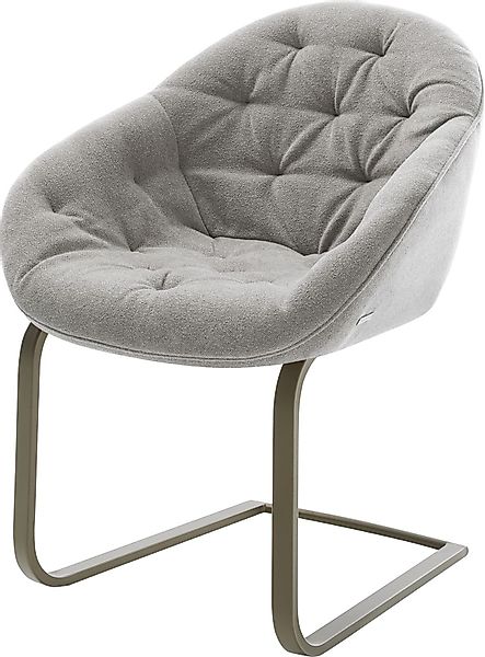 DELIFE Polsterstuhl Gaio-Flex, Freischwinger flach Effektfinish günstig online kaufen