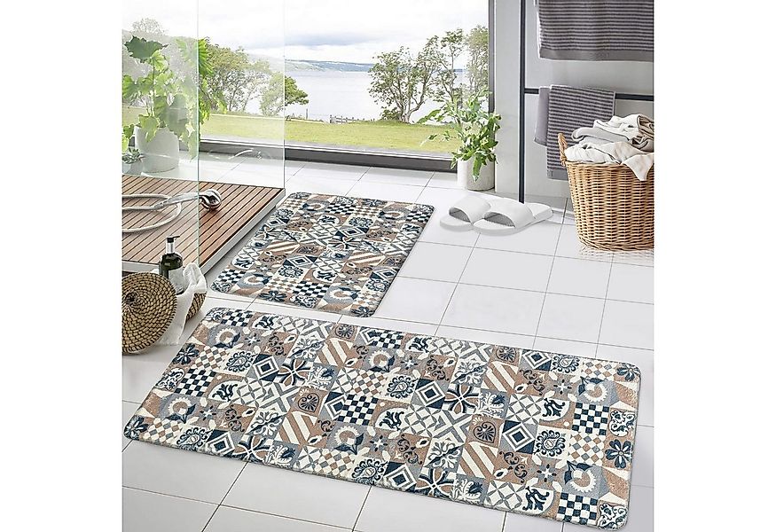 HOMELUX Badematte Badematte Badvorleger Badteppich Duschvorleger Set, Rutsc günstig online kaufen