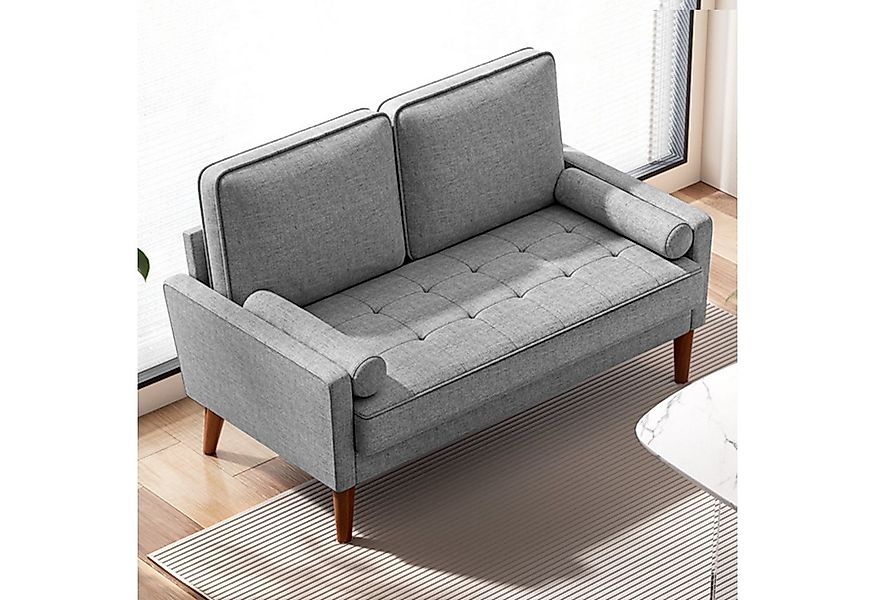 OUNUO 2-Sitzer Sofa 2 Sitzer, Modernes 2er Sofa mit 2 Wurfkissen günstig online kaufen