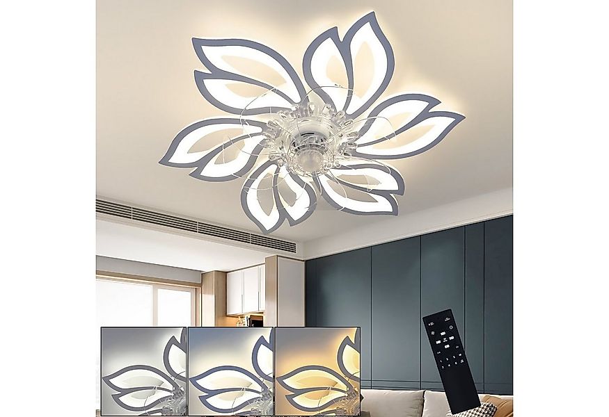 Nettlife Deckenventilator mit Licht und Fernbedienung Leise +Timer 66CM Kre günstig online kaufen