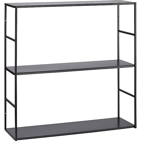 Hängeregal aus Metall 60 cm x 60 cm x 20 cm Schwarz matt günstig online kaufen