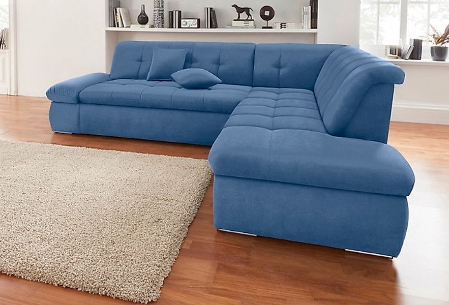 DOMO collection Ecksofa »Moric Luxus incl. Zierkissen B/T/H: 273/216/80 cm« günstig online kaufen
