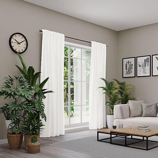 Neutex for you Vorhang "BELMONDO" Ösen 1 Stk. tlg. Uni mit samtiger Oberflä günstig online kaufen