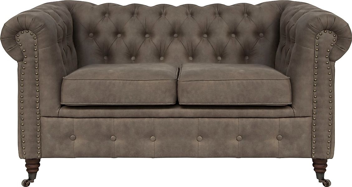 Home affaire Chesterfield-Sofa "Aarburg" aufwändige Knopfheftung und Ziernä günstig online kaufen