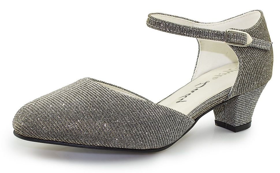 White Lady 850 Glitter zweifarbig - weite Riemchen Pumps Slingpumps günstig online kaufen