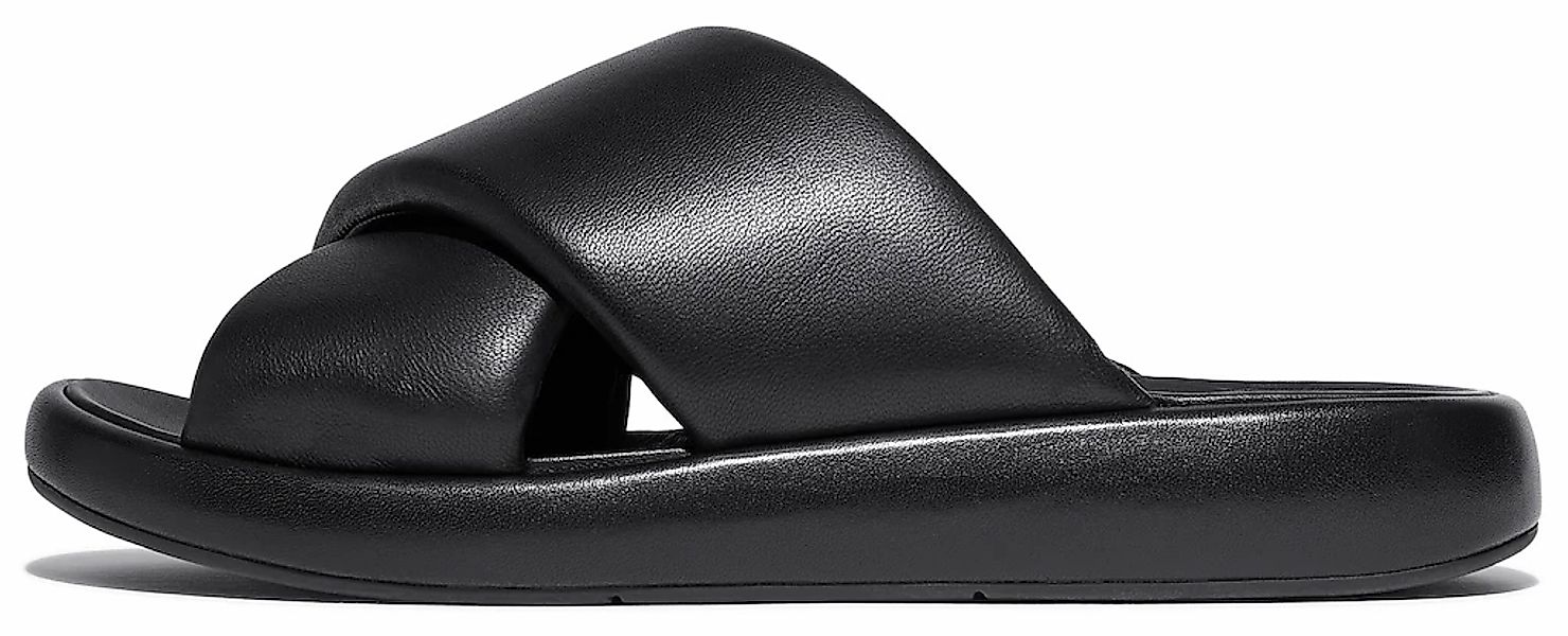 Fitflop Iqushion D-Luxe Padded Leather Cross Slides Sandale günstig online kaufen