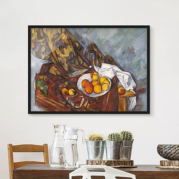 Bild mit Rahmen Kunstdruck - Querformat Paul Cézanne - Stillleben Früchte günstig online kaufen