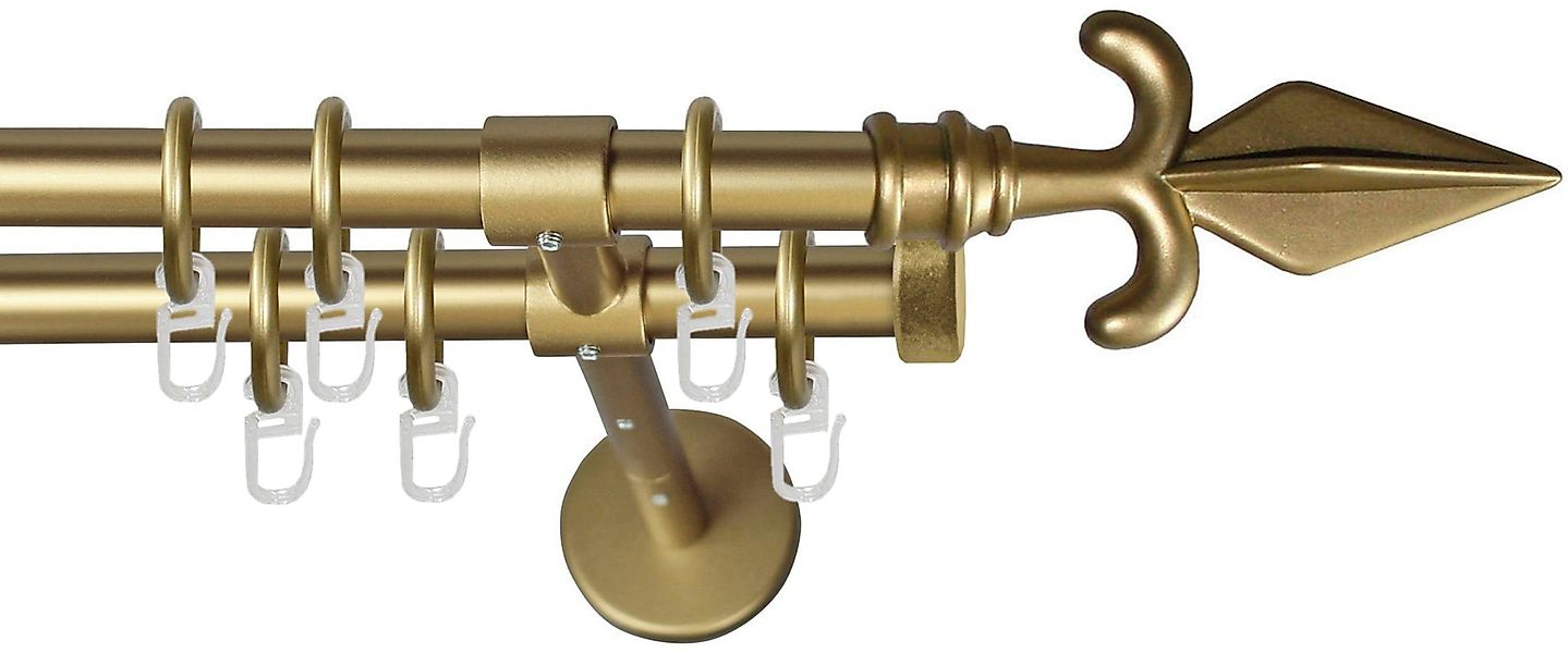 GARESA Gardinenstange "RUSTIKA" Ø 16 mm 2 läufig-läufig Wunschmaßlänge rust günstig online kaufen