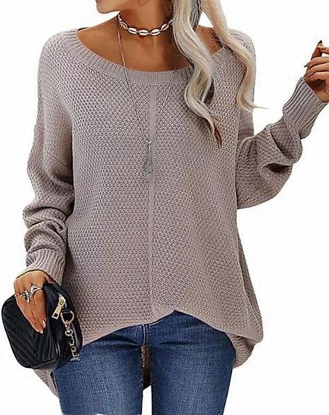 KIKI 2-in-1-Pullover Damen Pullover Rundhalsausschnitt Langarm Mode Casual( günstig online kaufen