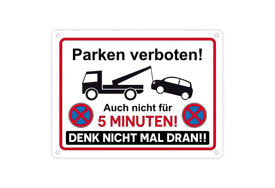 speecheese Metallschild Parken verboten Metallschild in 15x20 cm mit lustig günstig online kaufen