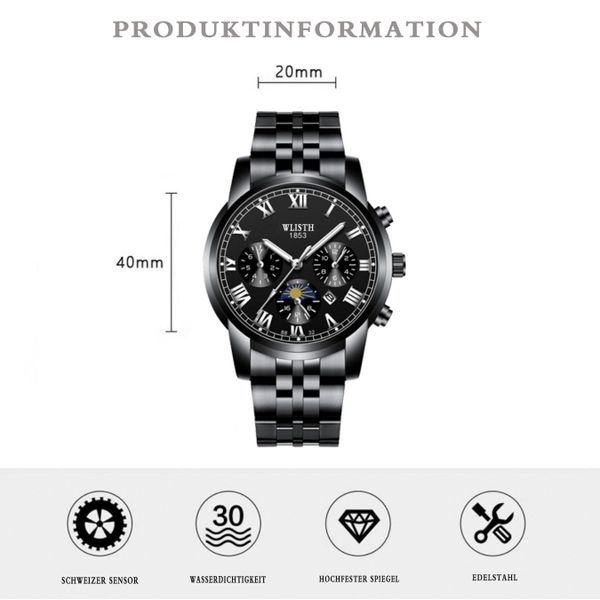 ibettertec Quarzuhr Quarzuhr Armbanduhr Edelstahl Herren günstig online kaufen