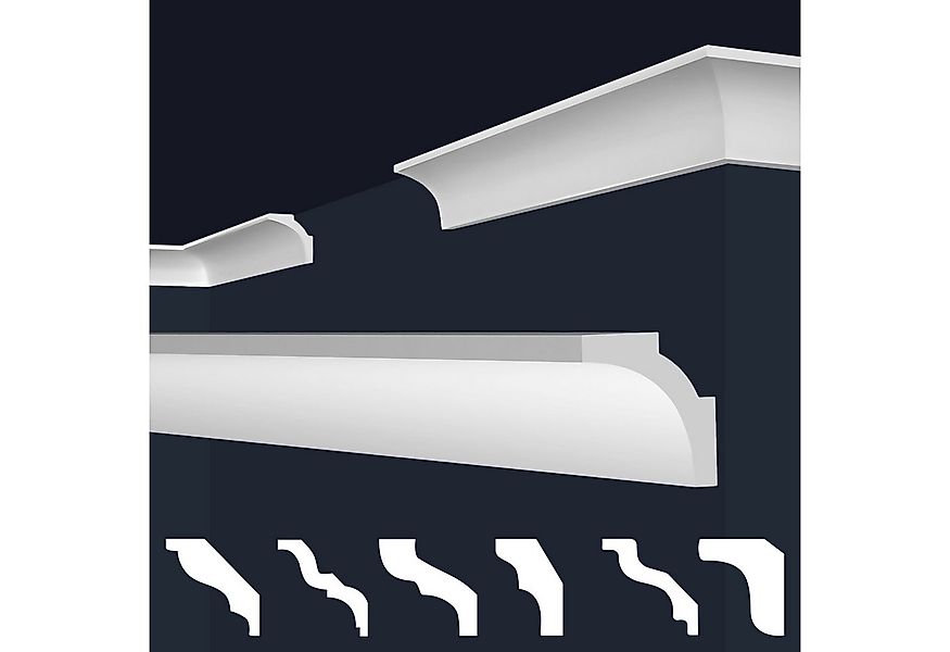 marbet design Stuckleiste E-11, 20 Meter / 10 Leisten, XPS Styropor weiß - günstig online kaufen