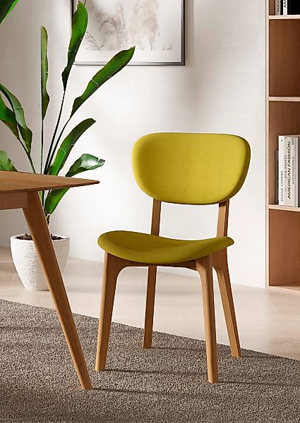 Home affaire Stuhl "COZY Made in Italy" (Set) 2 Stk.Gestell in Buche, Kirsc günstig online kaufen