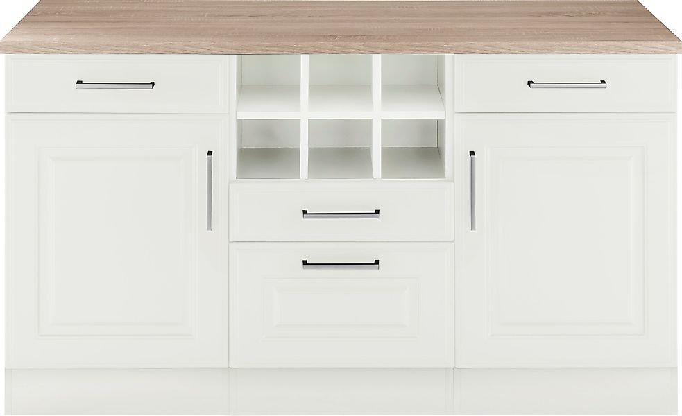 KOCHSTATION Unterschrank "KS-Stockholm", 150 cm breit, hochwertige MDF-Fron günstig online kaufen