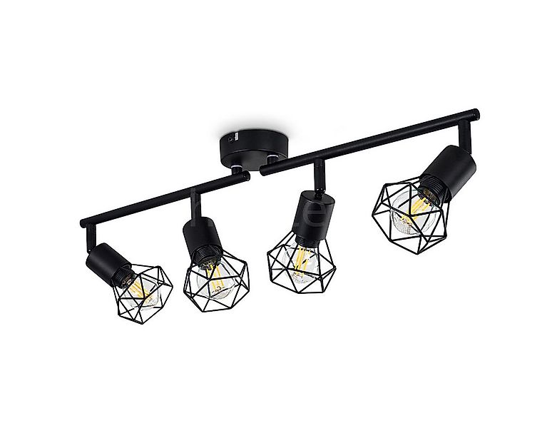 hofstein Deckenleuchte »Borio« Retro/Vintage Deckenlampe aus Metall in schw günstig online kaufen