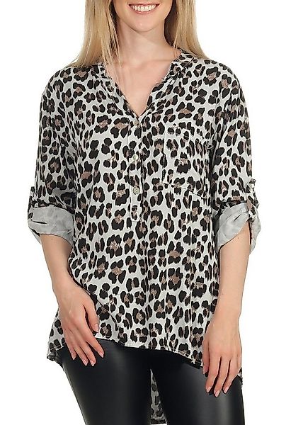 malito more than fashion Schlupfbluse malito Damen Bluse mit Leo Muster, Tu günstig online kaufen