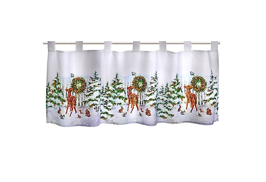 Delindo Lifestyle Scheibengardine Bistrogardine mit schlaufen, REHKITZ, 45x günstig online kaufen