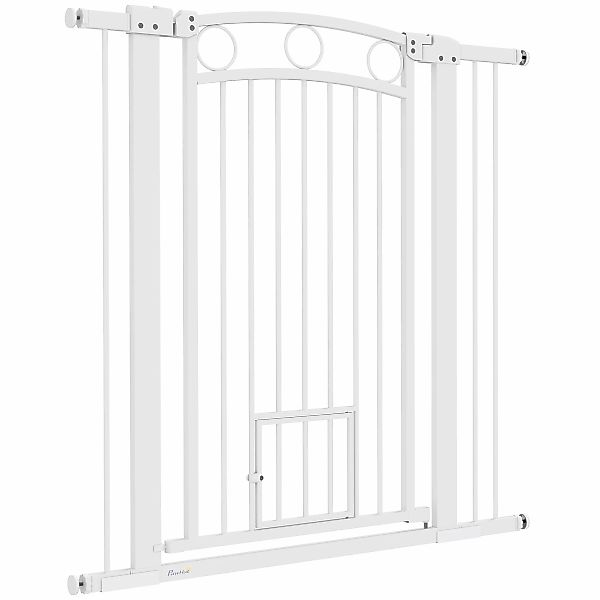 PawHut Türschutzgitter Hund, 76-104 cm Absperrgitter ohne Bohren, Treppengi günstig online kaufen