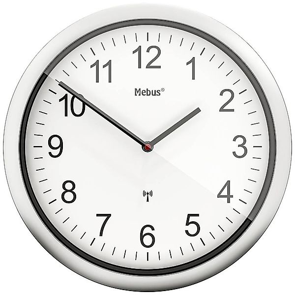 Mebus Wanduhr Funk Wanduhr (Schleichendes Uhrwerk günstig online kaufen