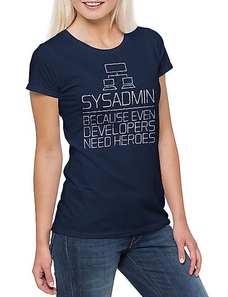 Urban Backwoods Print-Shirt Sysadmin Because Even Developers Need Heroes Da günstig online kaufen