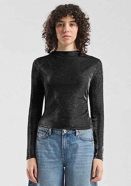QS Langarmshirt T-Shirt Glitzershirt günstig online kaufen