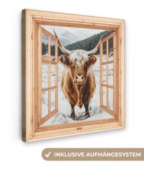 OneMillionCanvasses® Leinwandbild Schottische Highlander - Landschaft günstig online kaufen