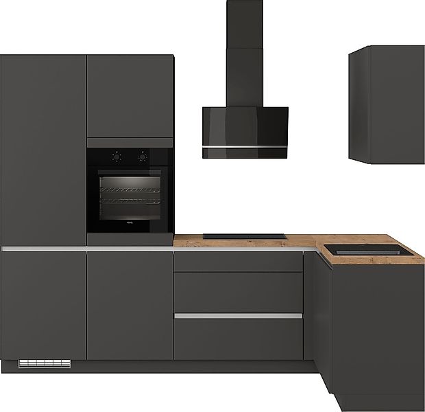 IMPULS KÜCHEN Winkelküche ""Dublin", Anti Fingerprint Oberfläche, Schubkäst günstig online kaufen