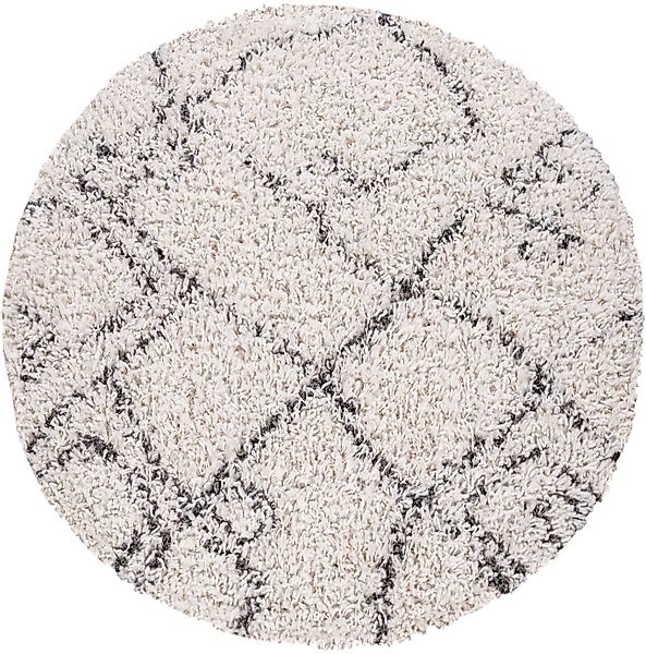 Paco Home Hochflor-Teppich "Kalmar 448" rund 44 Höhe Shaggy, Scandi Design, günstig online kaufen