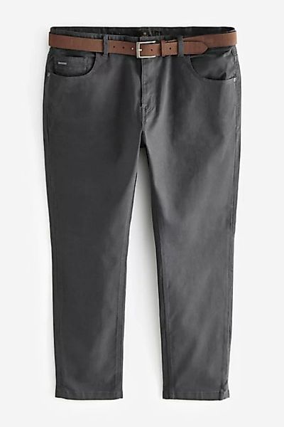 Next 5-Pocket-Hose Slim Fit Stretchhose im Jeans-Stil mit Gürtel (2-tlg) günstig online kaufen