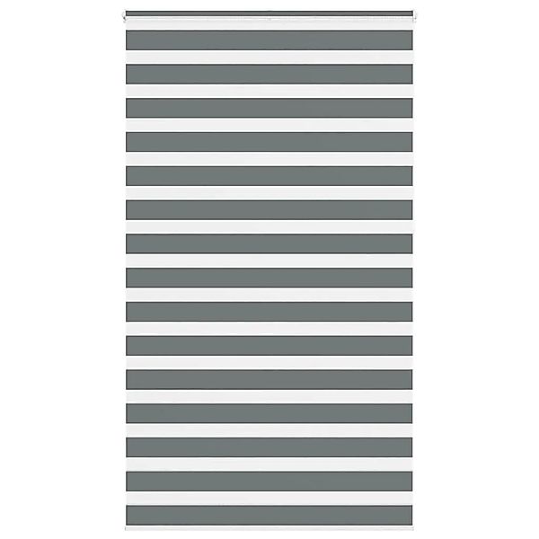 vidaXL Doppelrollo Dunkelgrau 125x230 cm Stoffbreite 120,9 cm Polyester 401 günstig online kaufen