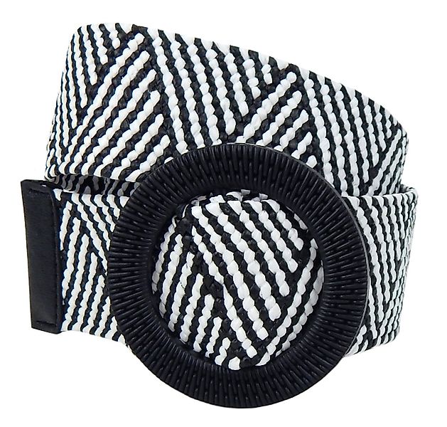 Ella Jonte Stretchgürtel schwarz weiß Flechtgürtel im Boho Ibiza Style günstig online kaufen
