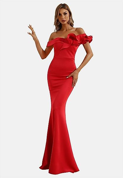 Moda Minx Jerseykleid Alaia Off Shoulder Dress mit stilvollem Rüschen-Eleme günstig online kaufen