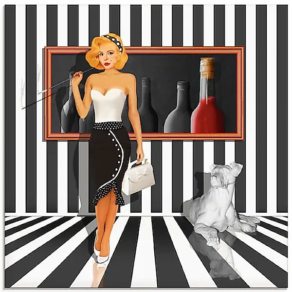 Artland Glasbild »Das Damenquartett 4 Schwarz-Weiss« Frau 1 Stk. tlg. in ve günstig online kaufen
