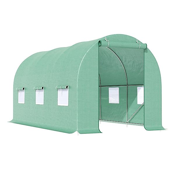 Outsunny Foliengewächshaus Folientunnel mit Fenster 445 x 190 x 200 cm günstig online kaufen
