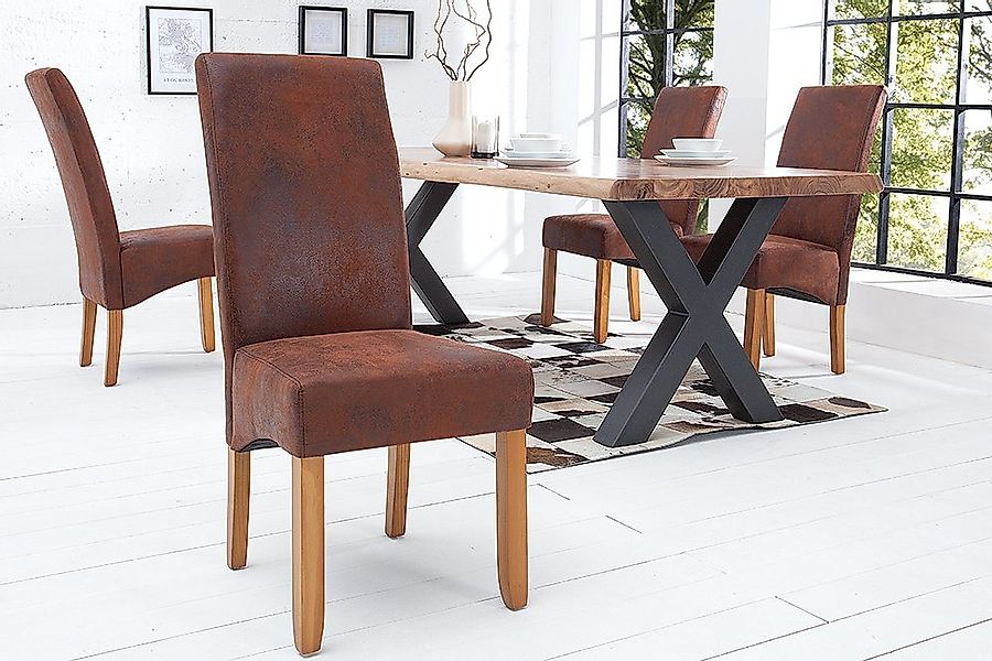 riess-ambiente Polsterstuhl CASA vintage braun · Esszimmerstuhl mit Rückenl günstig online kaufen