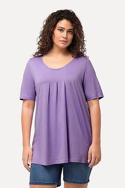 Ulla Popken T-Shirt T-Shirt Zierfalten A-Linie günstig online kaufen