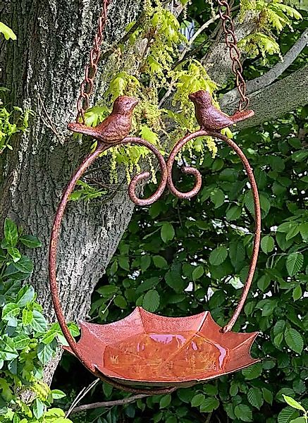 Vogeltränke Hängend Vogelbad zum Aufhängen Vogelfutterschale Landhausstil B günstig online kaufen