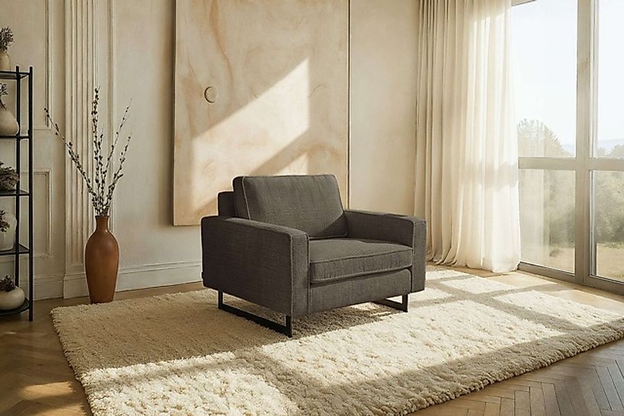 Home affaire Loveseat »Pinto 105 cm, Cord, Chenille, Lederoptik« mit Keder, günstig online kaufen