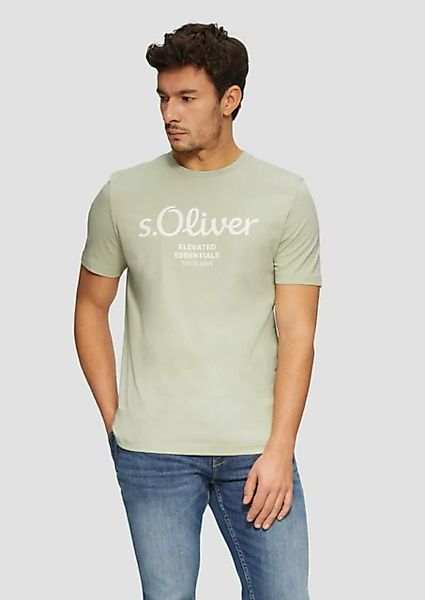 s.Oliver Kurzarmshirt T-Shirt mit Logo-Print Artwork günstig online kaufen