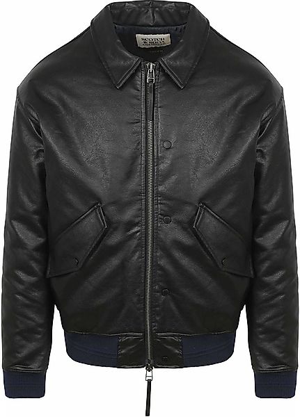 Scotch and Soda Faux Leather Bomberjacke Schwarz - Größe XXL günstig online kaufen
