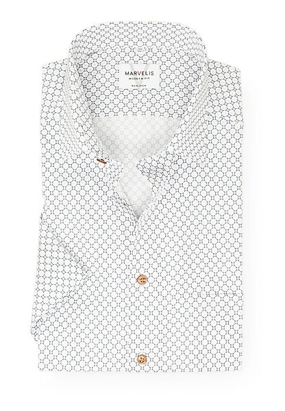 MARVELIS Kurzarmhemd Modern Fit normale, leicht günstig online kaufen